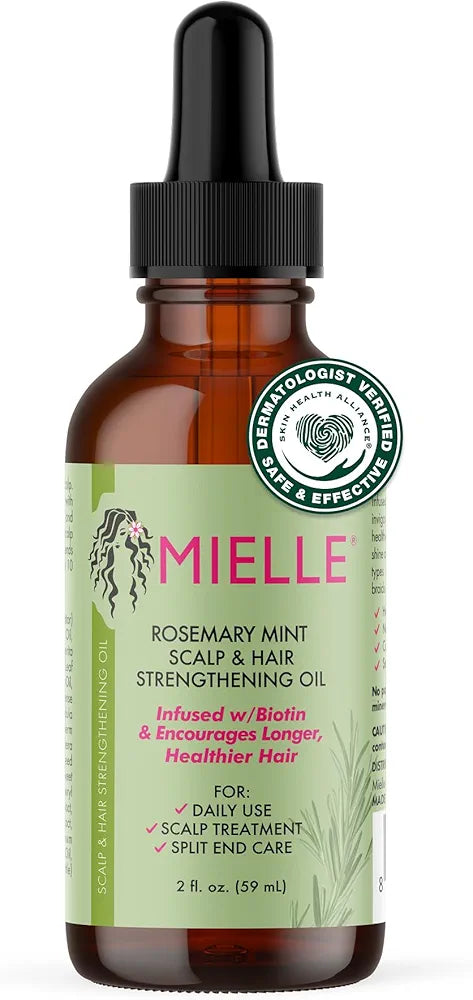 Mielle Organics Rosemary Mint Scalp & Hair Strengthening Oil for All Hair Types, 2 Ounce